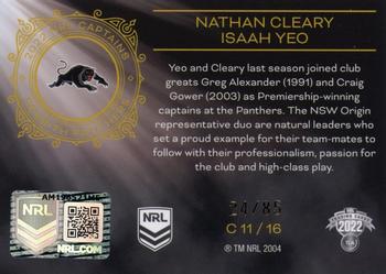 2022 NRL Elite - Captains #C11 Nathan Cleary / Isaah Yeo Back